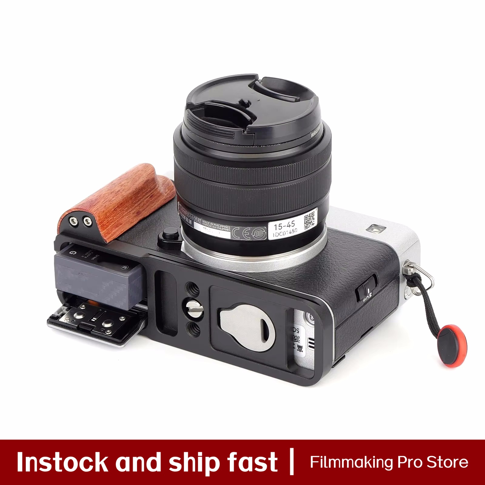Camera Cage Baseplate - ด้ามจับไม้ FITTEST สำหรับกล้อง Fujifilm X-E5 XE5