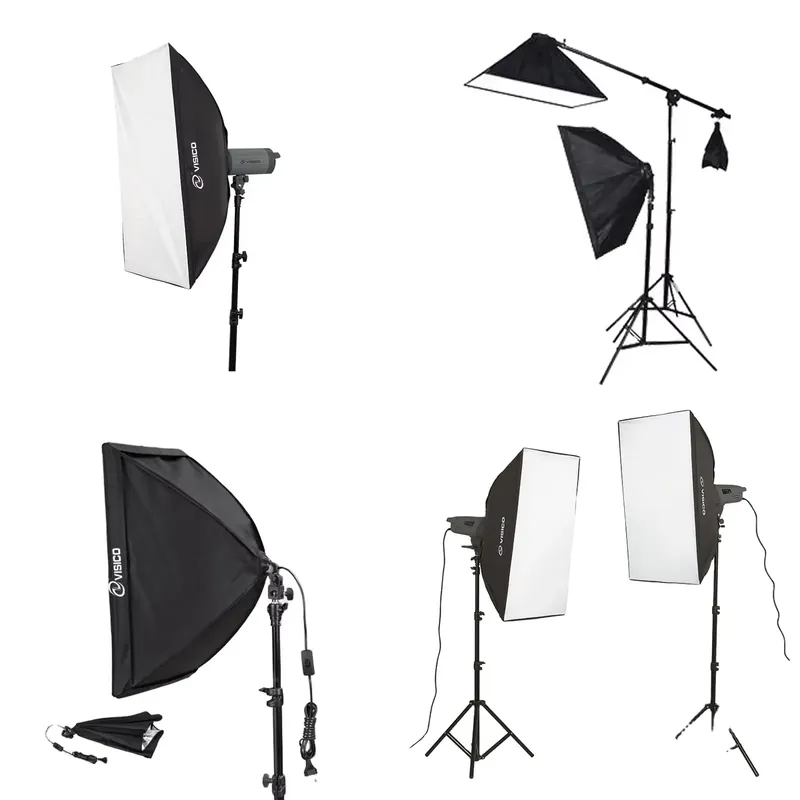 Photography Studio - สตูดิโอถ่ายภาพแบบพกพาคุณภาพสูง ไฟสปีดไลท์ ซอฟต์บ็อกซ์สีดำ ขาตั้งไฟ ซอฟต์บ็อกซ์สำหรับถ่ายภาพ