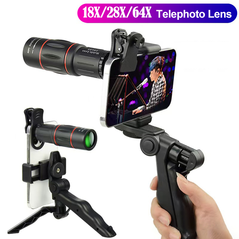Photography Trick - เลนส์กล้องโทรทรรศน์ 64X สำหรับโทรศัพท์มือถือ เลนส์ถ่ายภาพมาโครสำหรับโทรศัพท์มือถือ เลนส์โทรศัพท์มือถือสำหรับ iPhone