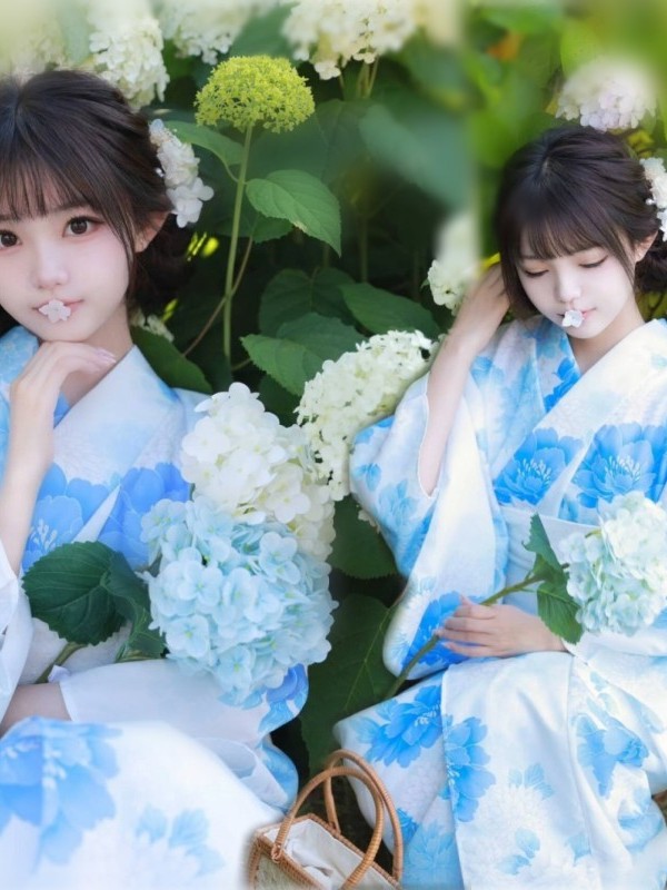 Photography Studio - ชุดเดรสสตรีแบบดั้งเดิมที่ปรับปรุงใหม่สำหรับถ่ายภาพในสตูดิโอ สไตล์กิโมโน แบรนด์ Earsu ผลิตจากวัสดุโพลีเอสเตอร์