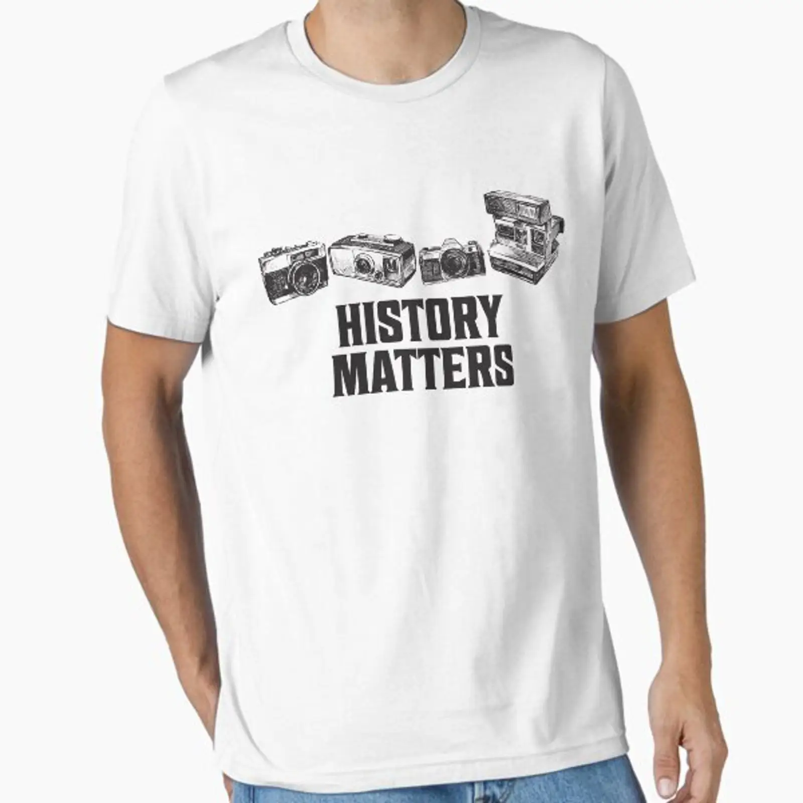 Photography History - เสื้อยืดลายคำคมประวัติศาสตร์การถ่ายภาพ สไตล์วินเทจ ซักแล้วใส่สบาย เหมาะสำหรับใส่ทุกวัน เสื้อผ้าดีไซน์เนอร์แบบนุ่ม ใส่ได้ทั้งชายและหญิง