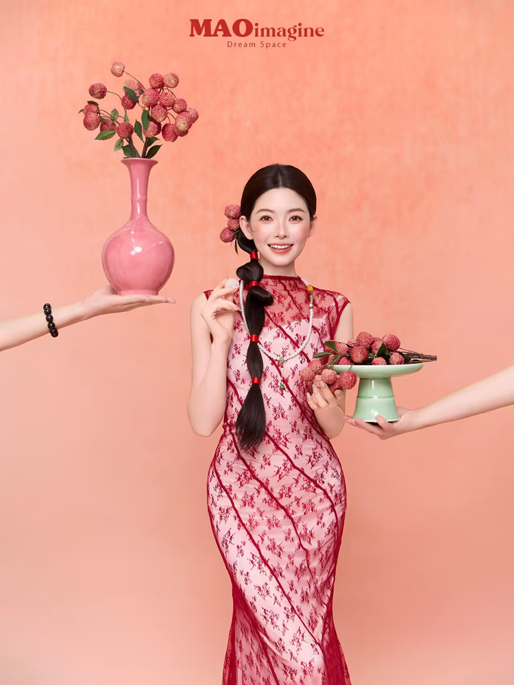 Photography Wedding - ชุดคลุมเช้าสไตล์จีนย้อนยุค ชุดแต่งงานผู้หญิง ดีไซน์หรูหรา แขนกุด กระโปรงยาว ชุดถ่ายภาพ