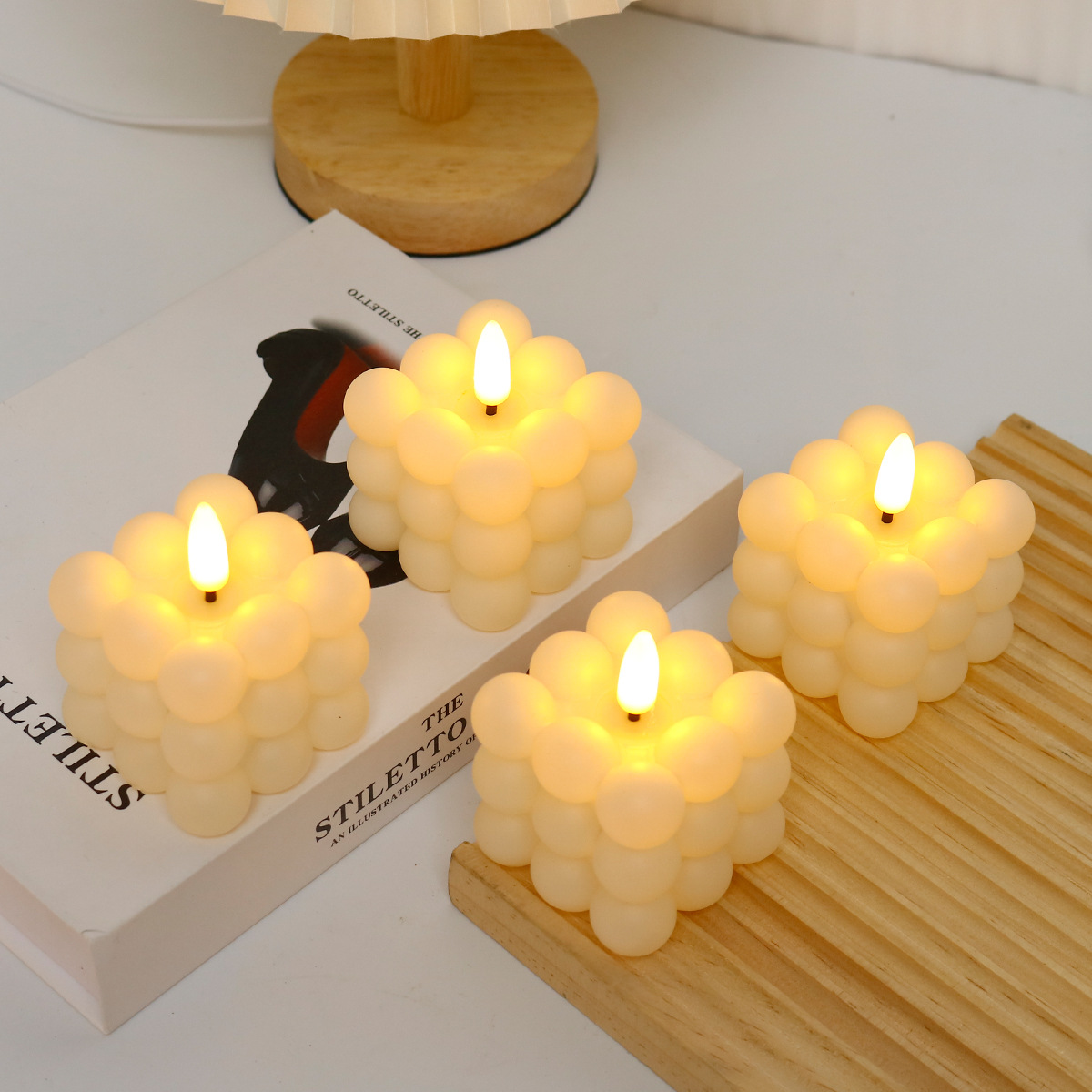 เทียน LED รูปทรงลูกบาศก์ สำหรั - Photography Wedding บทวิจารณ์และราคา