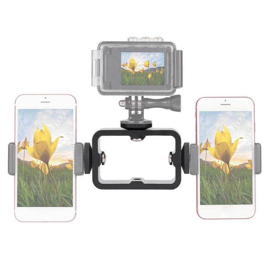 3ใน1ผู้ถือติดศีรษะแฟลชวงเล็บอะ - Camera Cage Baseplate บทวิจารณ์และราคา