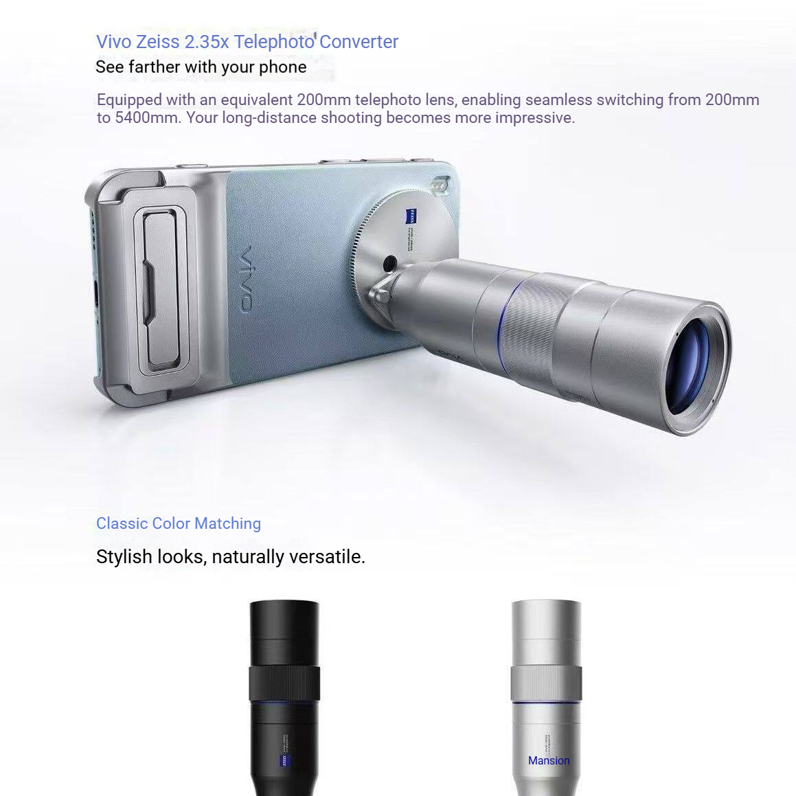 ซีสส์ 2.35X เลนส์ซูมเทเลโฟโต้ช - Photography Kit Vivo X300 Pro บทวิจารณ์และราคา