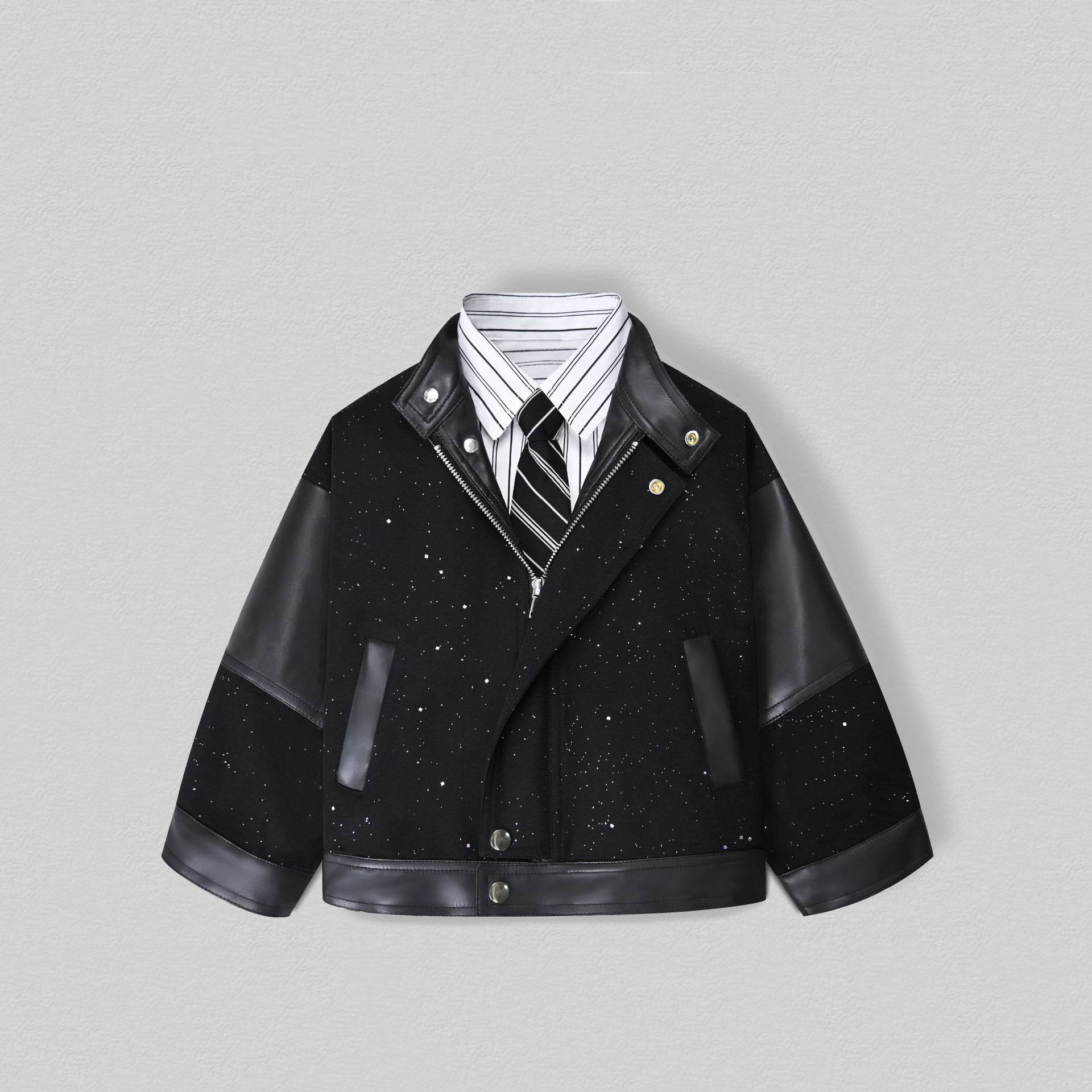เสื้อแจ็คเก็ตหนัง PU สำหรับเด็ - Photography Wedding บทวิจารณ์และราคา
