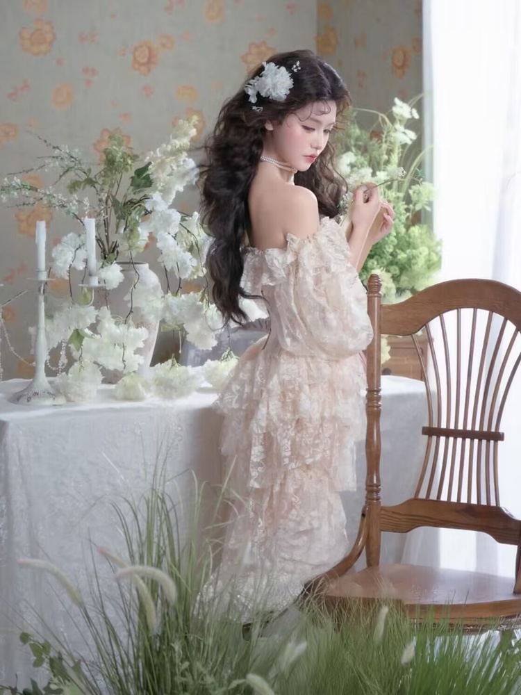 ชุดเดรสลูกไม้สีขาวสำหรับถ่ายภา - Photography Studio บทวิจารณ์และราคา