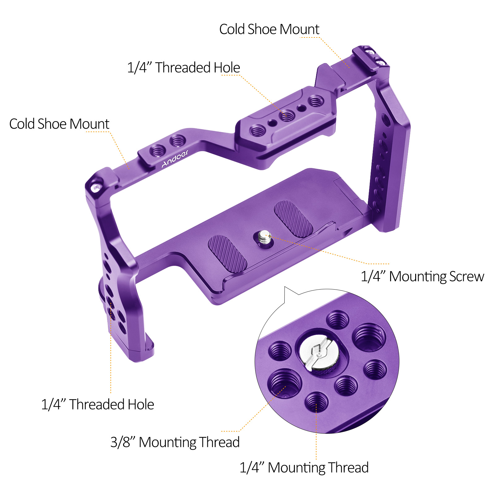 เคสกล้อง Andoer ทำจากอลูมิเนีย - Camera Cage Baseplate บทวิจารณ์และราคา