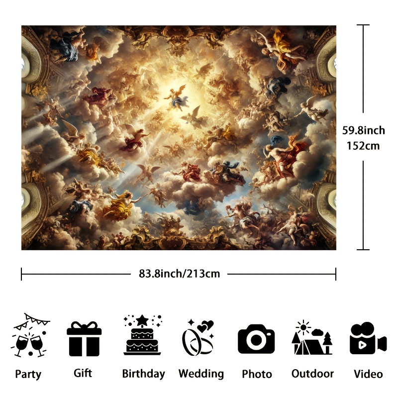 ภาพพิมพ์บนผนังเพดานในสไตล์บาโร - Fotografi Wedding บทวิจารณ์และราคา