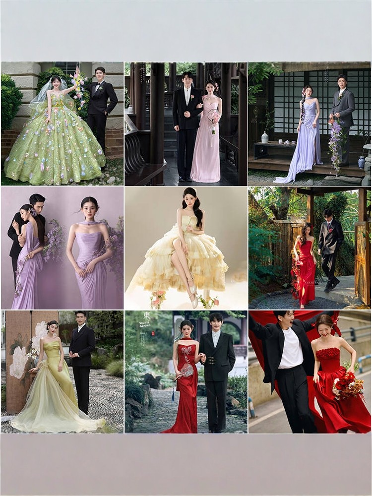 ชุดแต่งงานสไตล์จีนใหม่สีแดงสำห - Photography Wedding บทวิจารณ์และราคา
