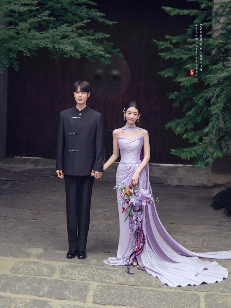 ชุดแต่งงานสไตล์จีนใหม่สีแดงสำห - Photography Wedding บทวิจารณ์และราคา