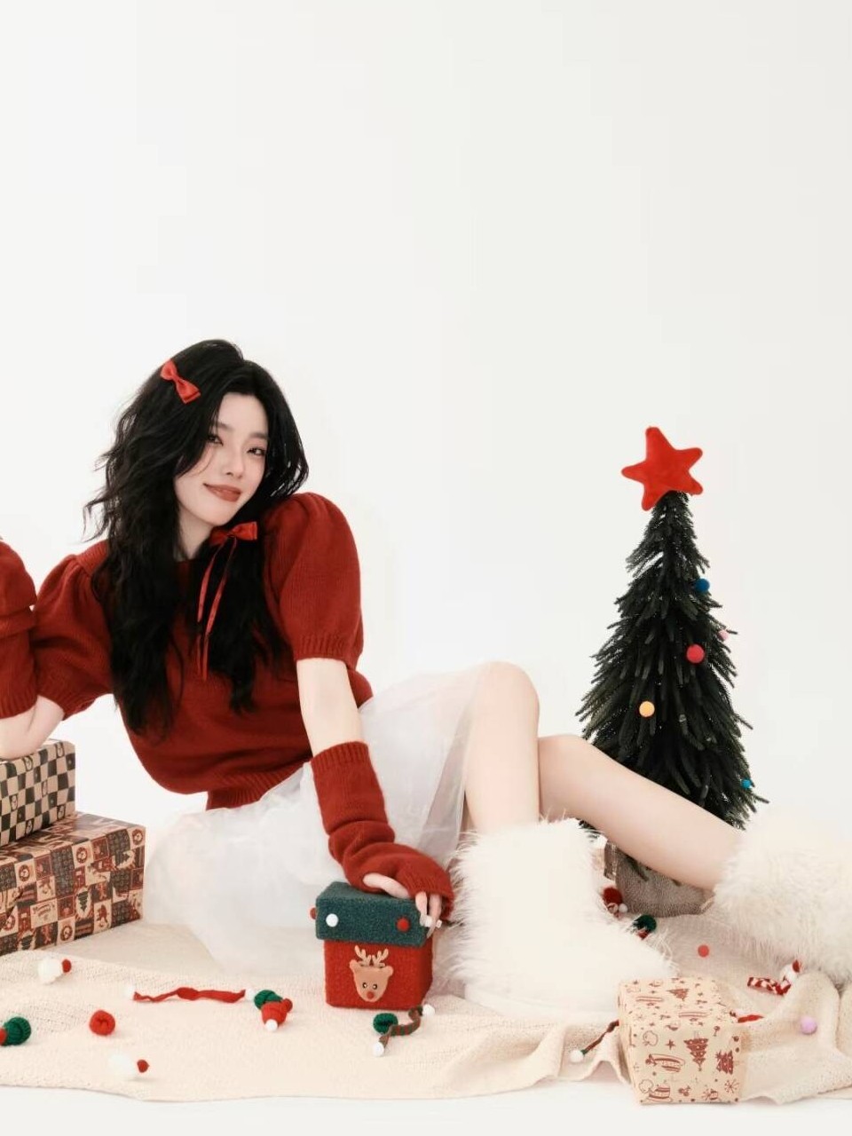 ธีมคริสต์มาส เสื้อกันหนาวสีแดง - Photography Studio บทวิจารณ์และราคา